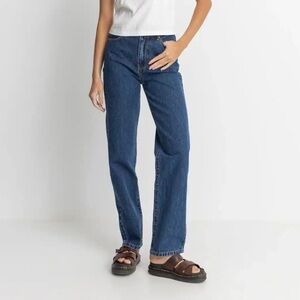 RHYTHM Dakota Straight Leg Jean Pants Dark Wash